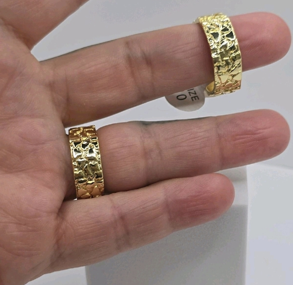 Nugget bands  ring fashion style gold-plated